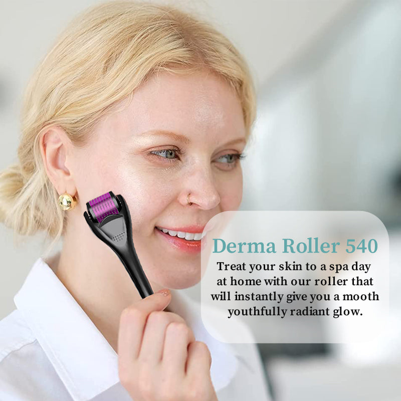 5 Packs Derma Roller 540 Microneedling Roller for Face Hair & Beard