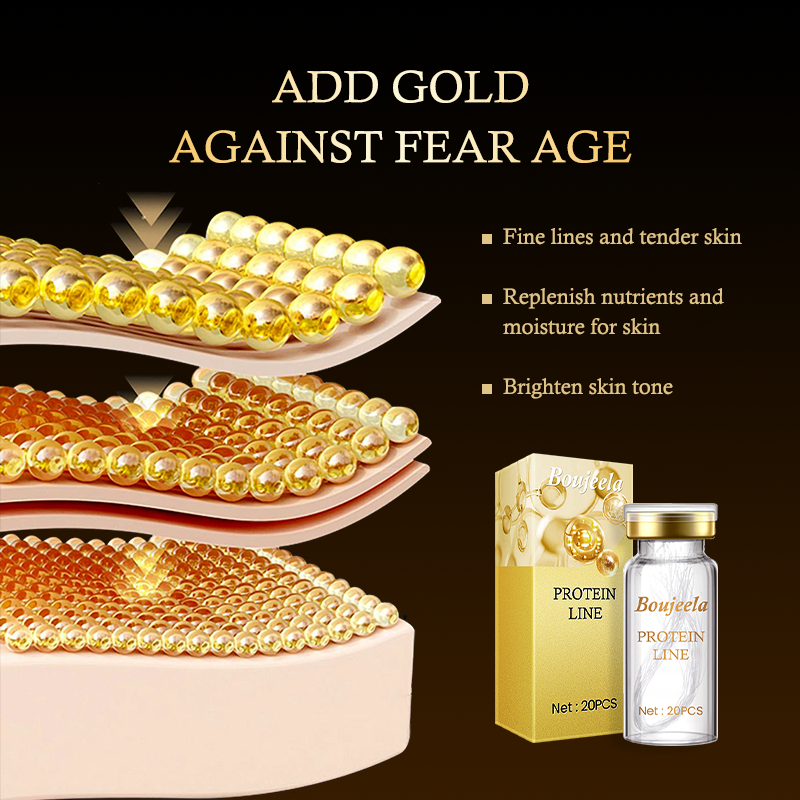 Boujeela Face Protein Thread Absorbable Collagen Thread for Face Lift Reduce Fine Lines Wrinkle Anti-Aging Wrinkle Firming Lifting Skin Care 20pcs/Box