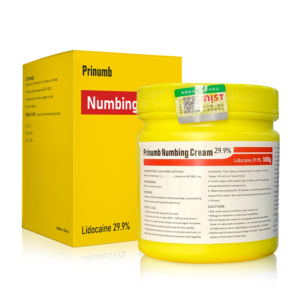 Strongest Skin Numbing Cream 29.9% Lidocaine for Tattoo Waxing Injection Painless 500g Work Fast