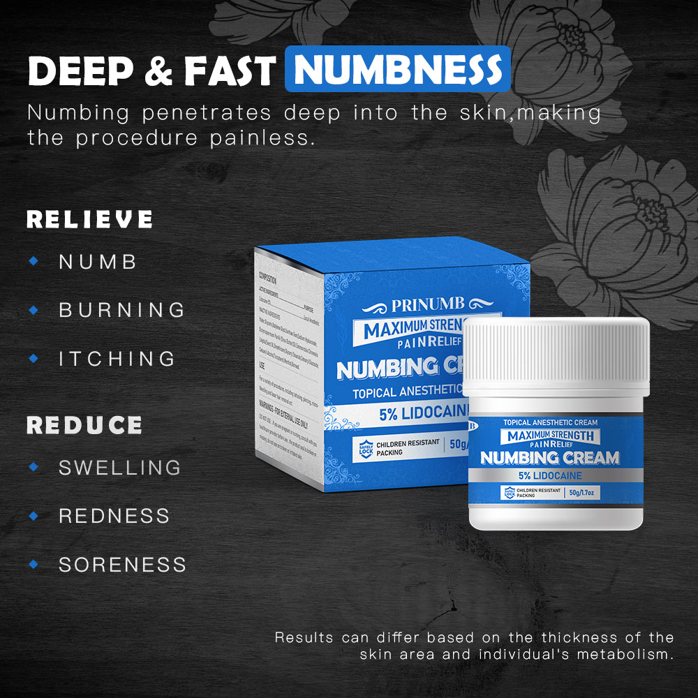Prinumb FDA Approved Tattoo Numbing Cream Powerful Deep Numbing