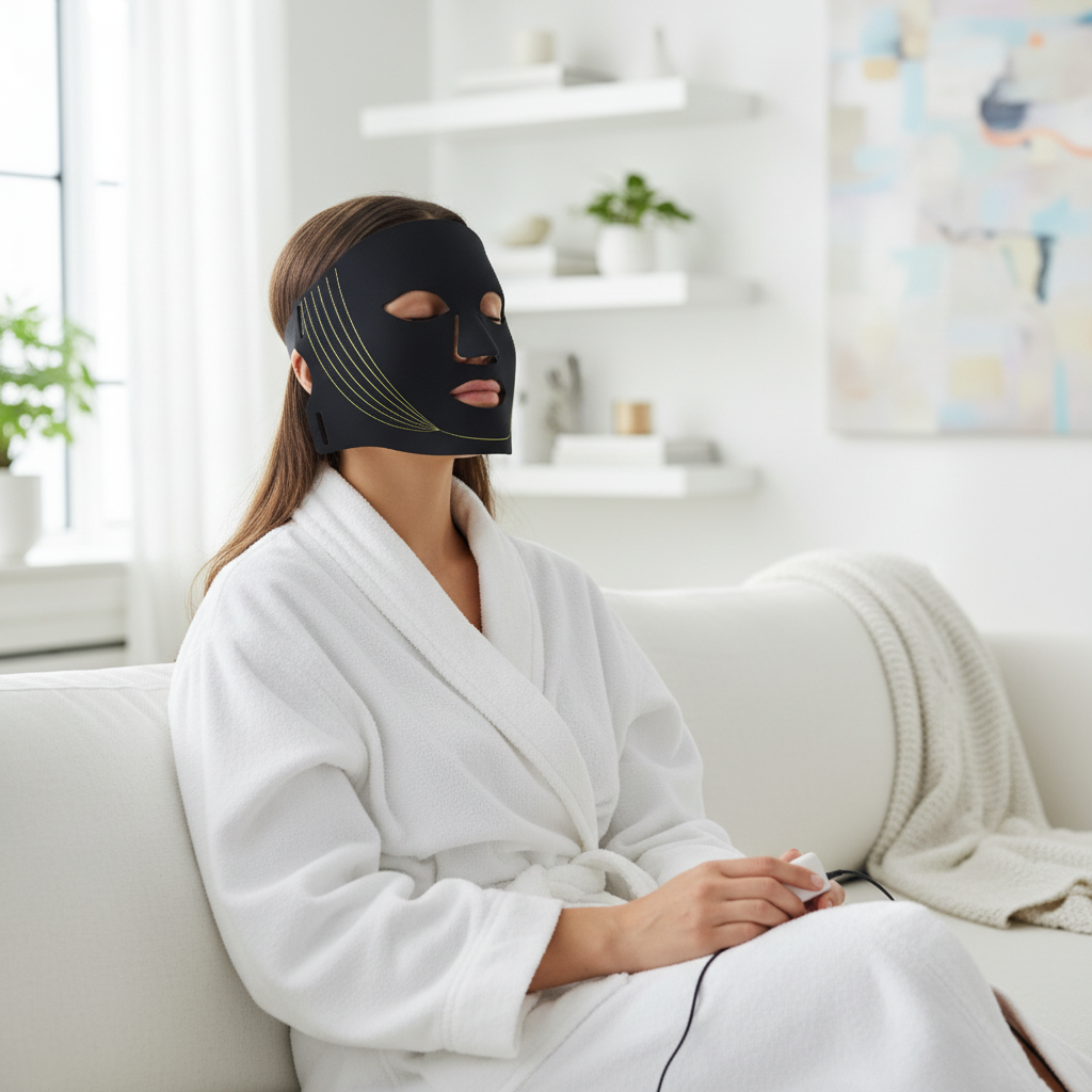 Flexible & Comfortable LED Light Therapy Face Mask — Bendable, Portable & Hands-Free