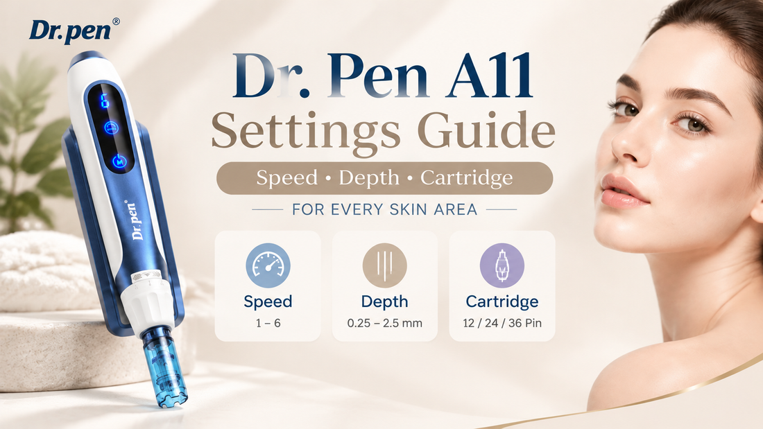 Dr. Pen A11 Settings: Speed, Depth and Cartridge for Each Area
