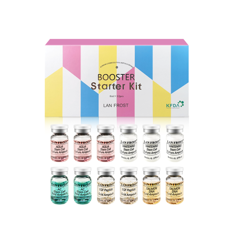 Newest BB Glow Cream Starter Kit 12 bottles 8ml Gold Ampoule Serum for Whitening Acne Anti-Aging