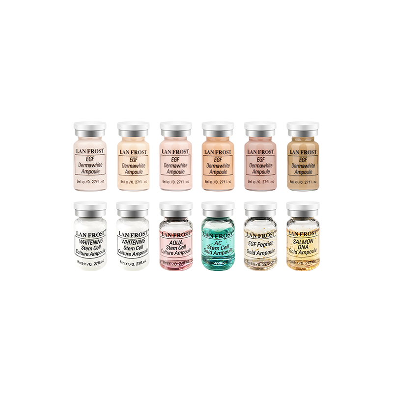 Newest BB Glow Cream Starter Kit 12 bottles 8ml Gold Ampoule Serum for Whitening Acne Anti-Aging
