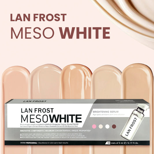 Suero iluminador Meso White de LAN FROST de Corea, 5 ml, 10 viales