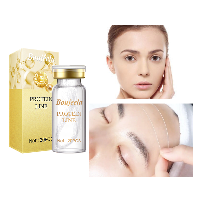 Hilo de proteína facial Boujeela, hilo de colágeno absorbible para lifting facial, reduce líneas finas, arrugas, antienvejecimiento, reafirmante, cuidado de la piel, 20 unidades/caja