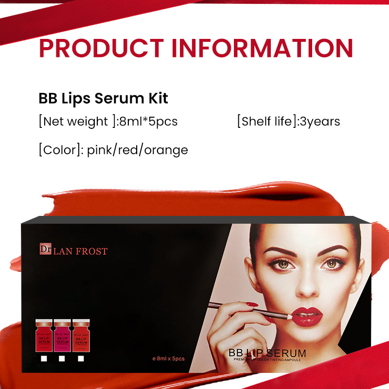 Korea 8ml BB Lips Serum Kit Semi Permanent Lip Gloss BB Ampoule For Lip Pigment Moisturizer
