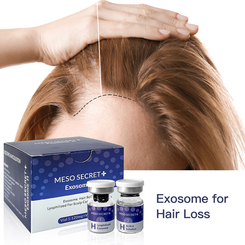 Lyophilized exosome powder and diluent solution for hair growth