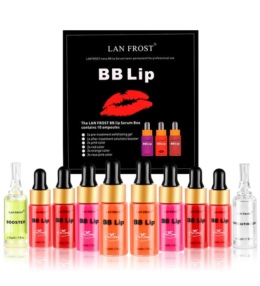 Korea Popular BB Lip Ampoule Serum Kit Lip Gloss Set Semi-Permanent