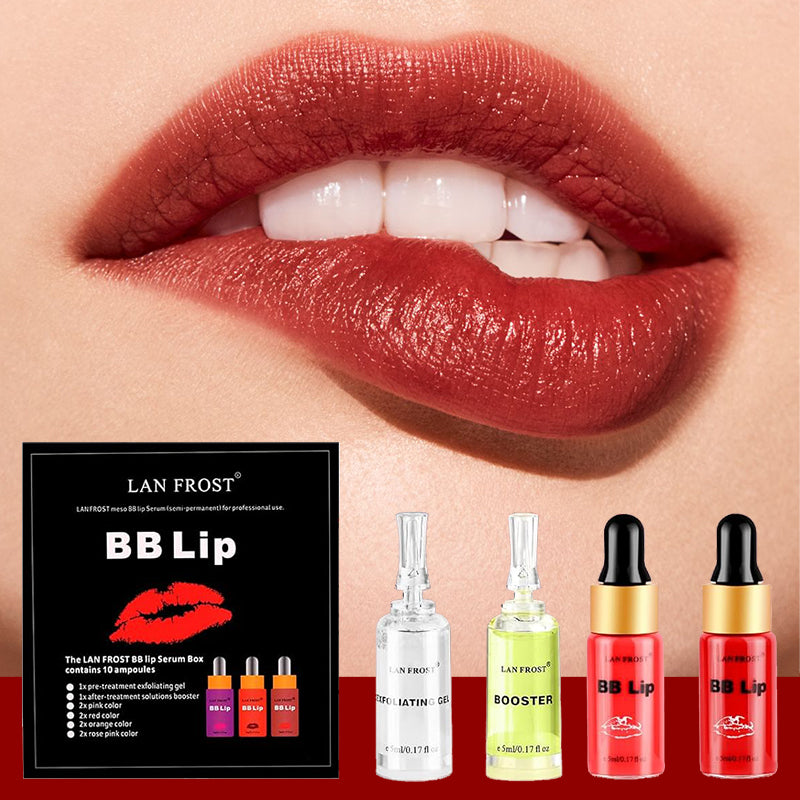 Kit de suero en ampolla para labios BB, popular en Corea, juego de brillo labial semipermanente